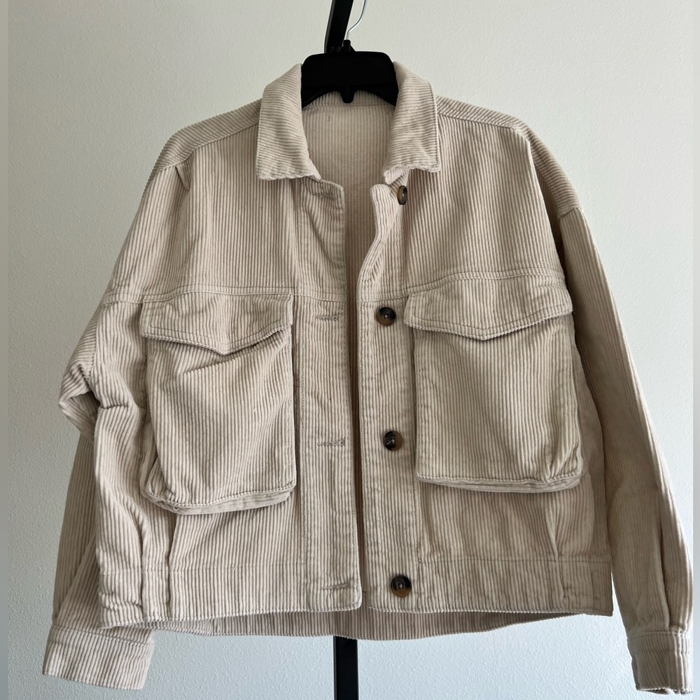 Corduroy jacket thrift find fits like an oversized small